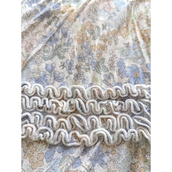 Angel Dear Baby Girl Bamboo One Piece Pajamas White Pastel Flower Ruffle 9-12M - Picture 5 of 7